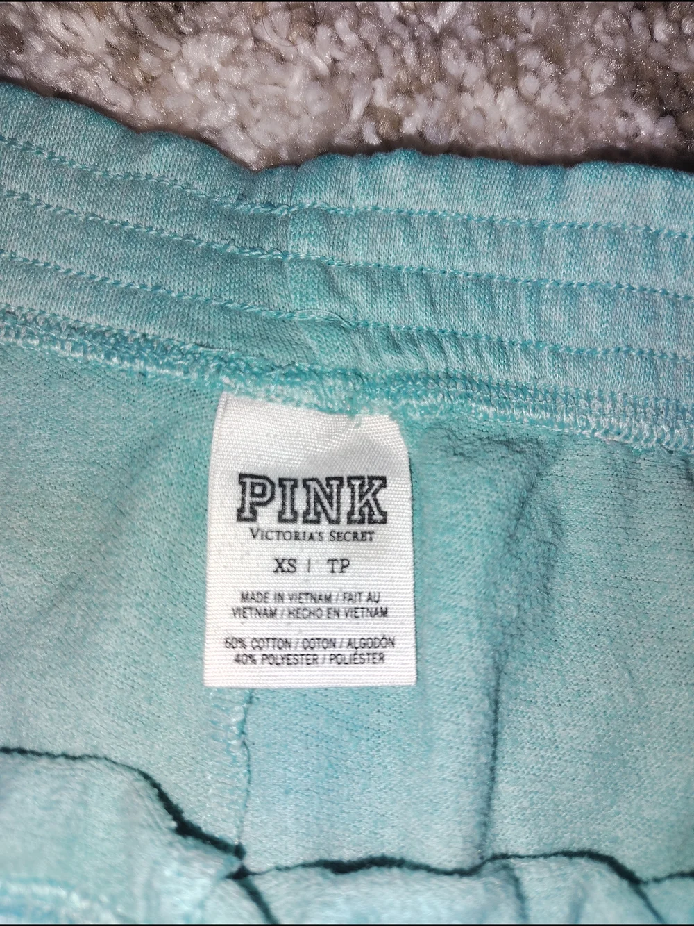 PINK Victoria's Secret Mint Green Stretch Lounge Shorts Size Xs Vintage Euc